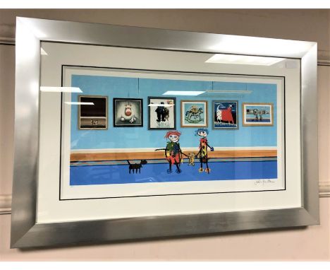 John Wilson : Friends for Life (Children in Need), giclee print in colours, numbered 301, signed in pencil, 28 cm x 58 cm, fr