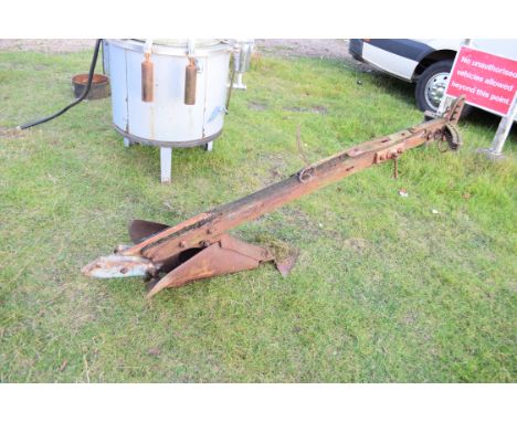 Vintage iron and wood plough