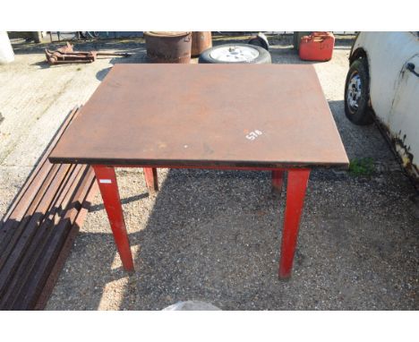 Vintage metal work bench