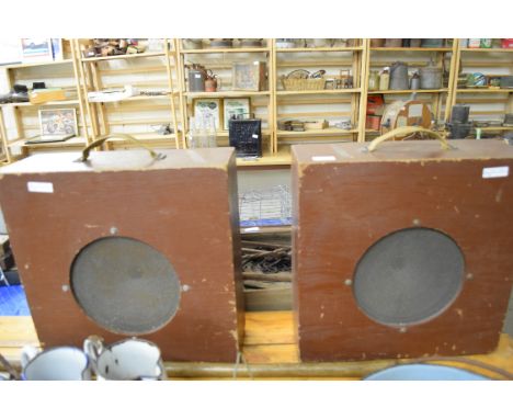 Two 1940s vintage Philips lamps "Loudspeaking No 2" wartime speakers