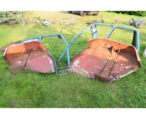 Part vintage tractor chassis, probably from a Ford