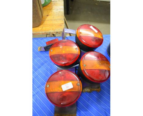 Pair of vintage trailer back lights