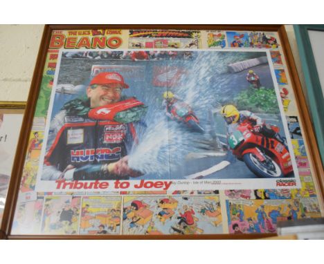 Framed print "Tribute to Joey Dunlop, Isle of Man 2000"