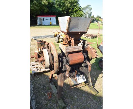 Barley/oat roller with a Lister stationary engine