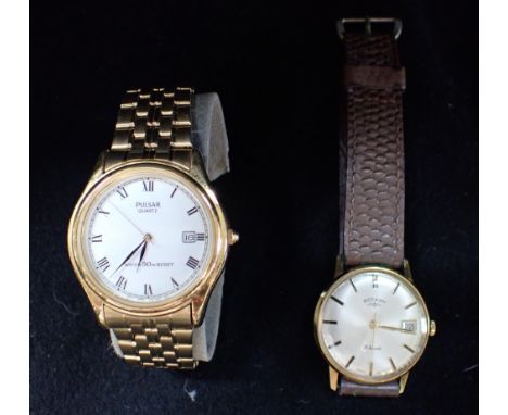 ROTARY A GENTLEMAN'S WRISTWATCH, in a Rotary presentation case, together with a Pulsar wristwatch in original presentation ca