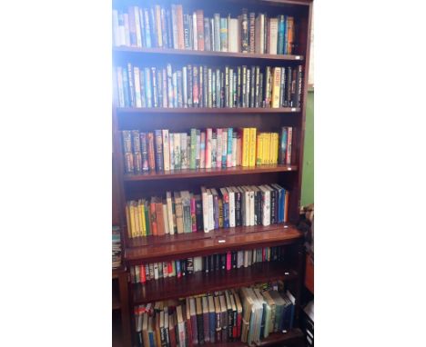 A LARGE COLLECTION OF BOOKS including many modern First Editions (contents of book case)