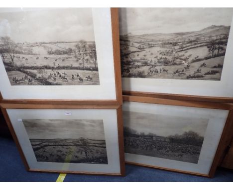 G.D. GILES 'THE PYTCHLEY' 1-4, a series of prints published and titled and signed by the artist (4)