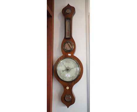 A 19TH CENTURY ROSEWOOD CASED WHEEL BAROMETER