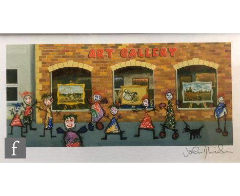 John D. Wilson - 'Window Shopping I', giclee print, signed in pencil, numbered 233/495, bears Washington Green COA verso, fra