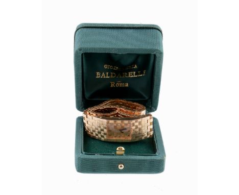  Boucheron, Reflet, ref. 77351, a lady's 18 carat gold bracelet watch,   no. B 908247, circa 1970, Swiss manual wind movement