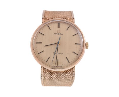  Omega, ref. 331/25410, a 9 carat gold centre seconds bracelet watch,   hallmarked Birmingham 1972, manual wind movement, 17 