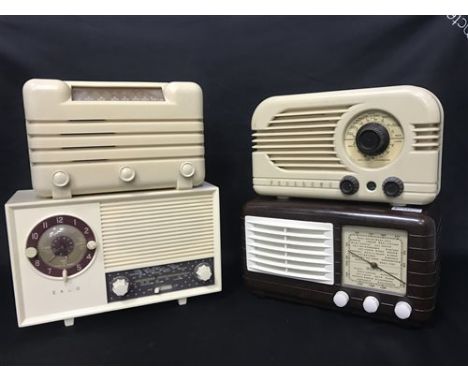 FOUR VINTAGE BAKELITE RADIOS