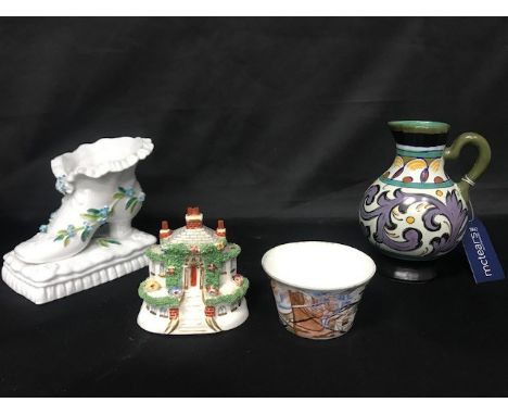 DUTCH GOUDA JUG, along with other collectable ceramics including Royal Crown Derby, ceramic houses etc