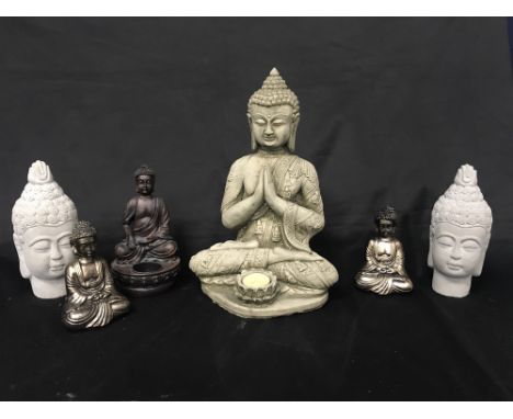 BUDDHA STATUE, along with a group of other Buddha statues