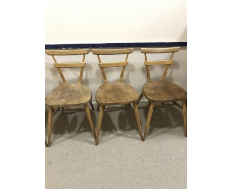SET OF EIGHT ERCOL CHAIRS