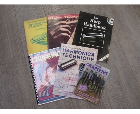 Five harmonica music books