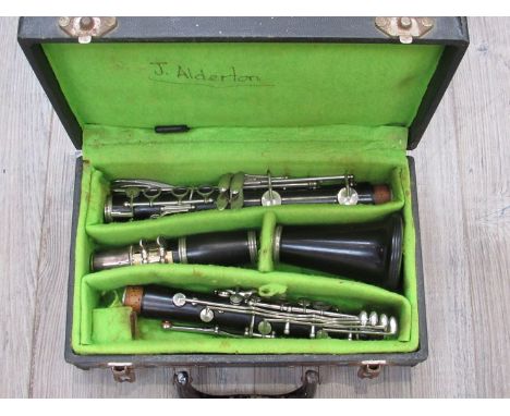 A Boosey and Hawkes "Regent" clarinet in African blackwood, cased 