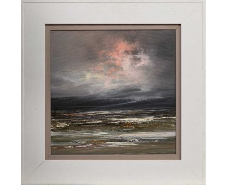 * PHILIP RASKIN (SCOTTISH b. 1947), IN THE PINK acrylic on canvas, signed, titled verso framedimage size 30cm x 30cm, overall