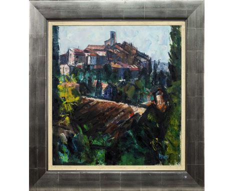 * ARCHIE FORREST RGI (SCOTTISH b. 1950), ST PAUL-DE-VENCE oil on canvas, signed, titled and dated 1988 label versoframed and 