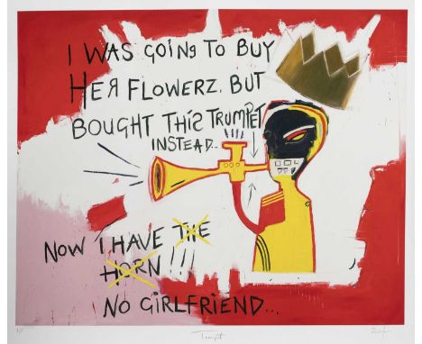 * ROSS MUIR (SCOTTISH b. 1981), TRUMPET  limited edition artist's proof giclee print on paper, signed, titled and numbered A/