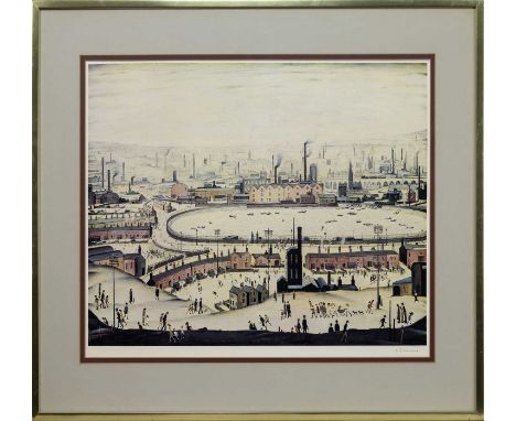 * LAURENCE STEPHEN LOWRY RBA RA (BRITISH 1887 - 1976) THE POND limited edition lithograph on paper, signed in pencil (from th
