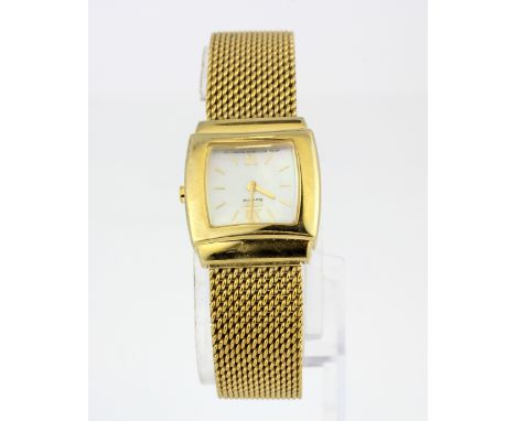 A vintage Citizen ladies gold plated wrist watch with mother of pearl face, (approx 7.5cm).