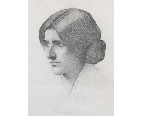 Laurence Stephen Lowry R.A. (British, 1887-1976)Portrait of a woman signed and dated 'L S Lowry 1917.' (lower centre)pencil37
