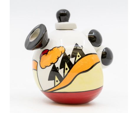 A Lorna Bailey Somerville pattern teapot. Height approx 17cm. Painted marks to the base.Condition report: No signs of damage 