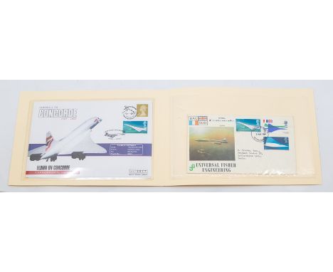 Concorde: 1st day covers to include First Flight (Filton factory to Rolls Royce Derby) and Final Flight (Heathrow)&nbsp;