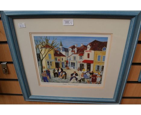 Three signed limited edition colour prints by M M Loxton: 'Boules Nuits St George, - 25 x 30cm; 'Goose Fair, Sarlat la Caneda