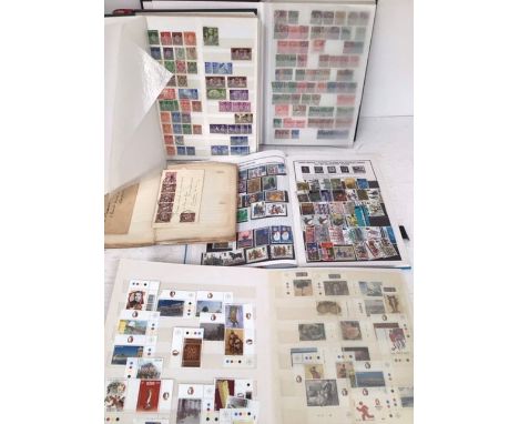 A collection of world stamps, album stamps, boyhood collections, first covers etc, loose and on early 20th Century envelopes