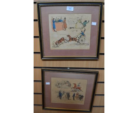 Two George IV hand tinted prints, published by Thomas McLean 1822