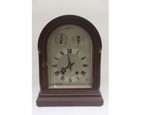 Edwardian dome mahogany 8 day mantel clock