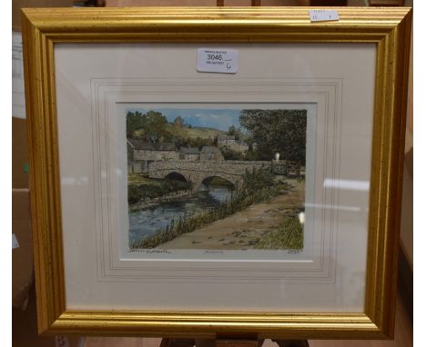 Collection of prints and limited editions with two watercolours of Derbyshire scenes&nbsp;