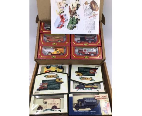 Die cast vehicles: large quantity of die cast vehicles by Corgi, Lledo Days Gone, etc.along with two cameras, Kodak Brownie m