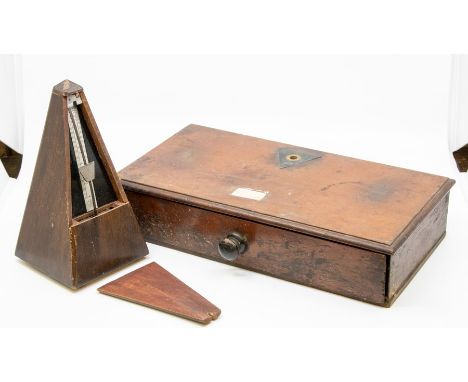 A collectors lot to include a metronome and Victorian scales box