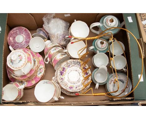 A collection of china to include: a Royal Albert "Lady Carlyle" six piece tea service (teapot lacking) together with Newtown 
