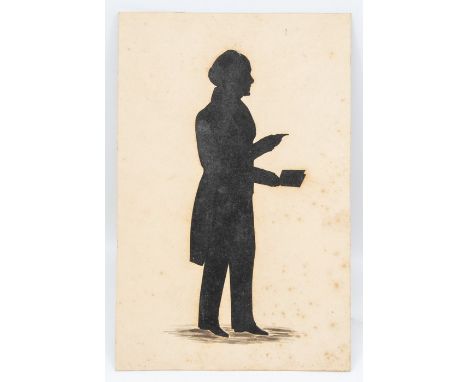 Victorian SchoolFull length portrait silhouette of Gentleman, possibly Leonard Fosbrooke III of Ravenstone Hall, Leicestershi