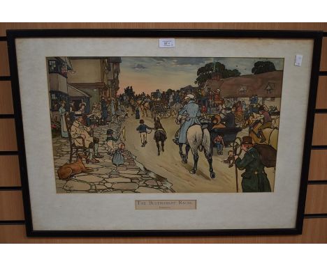 Five framed Cecil Aldin prints of Blue&nbsp;Market Races