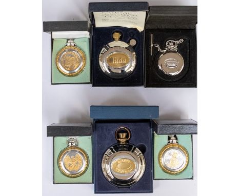 A collection of pocket watches to include three cased 'Swiss balance' hunter gilt and white metal pocket watches, a&nbsp; Dal
