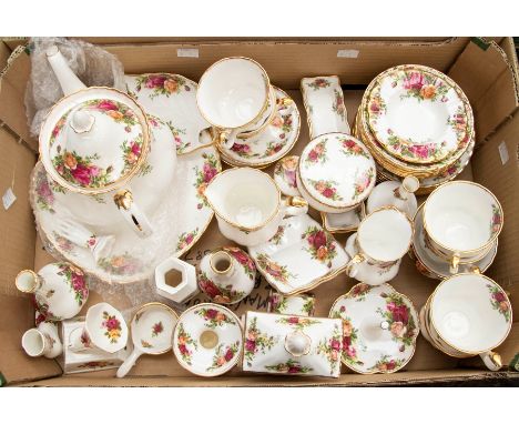 An extensive collection of china to include: box of Royal Albert "Old Country Roses" bone china to include: 6 piece tea servi