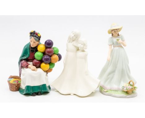 Royal Doulton Old Balloon Seller Regal Lady and Royal Worcester Moments