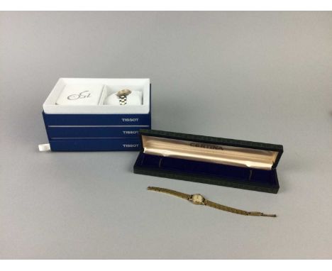 LADY'S TISSOT BICOLOUR STAINLESS STEEL WRIST WATCH,along with a lady's Certina wrist watch (2)