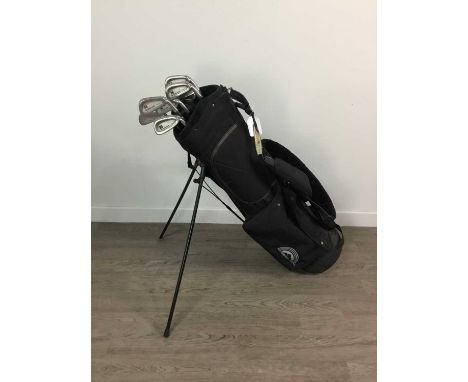 LOT OF VARIOUS GOLF CLUBS,contained in two golf bags (2)Condition report: There is a set of Lynx Black Cat irons 2-8 and furt