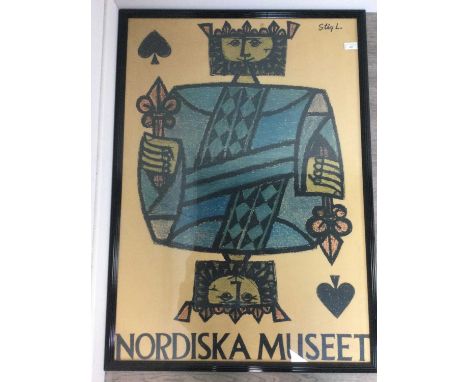 STIG LINDBERG,Nordiska Musset,colour print, framed,104cm x 74cm overall