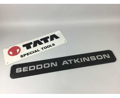 TATA SPECIAL TOOLS ADVERTISEMENT SIGN,along with two other signs (3)