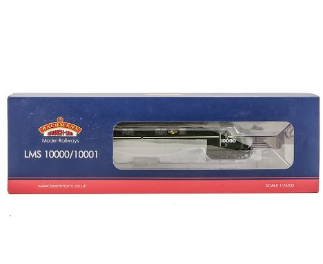 A Bachmann 31996 LMS 10000 BR green and eggshell blue waistband,  in original box, E-M, appears unrun, box VG