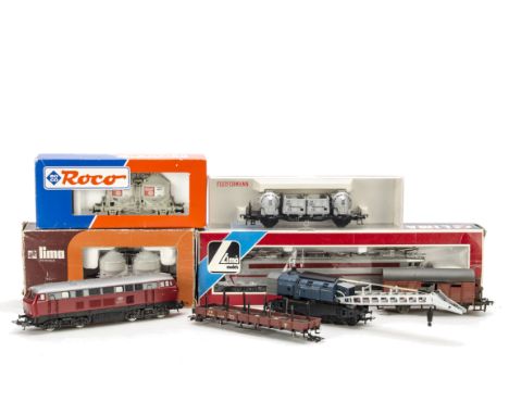 Continental HO Gauge Locomotives and Freight Stock by Lima and others: including SNCF Co-Co Electric CC40101, DB Bo-Bo diesel