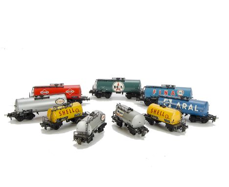 Trix Express Continental OO/HO Gauge Tank Wagons: including bogie tank wagons for Aral, DEA, Fina, Gasoline and Esso, togethe