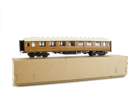 A Lawrence Scale Models OO Gauge LNER 3rd class Coach, finished in LNER teak as no 1842 by D Studley, with interior detail, o